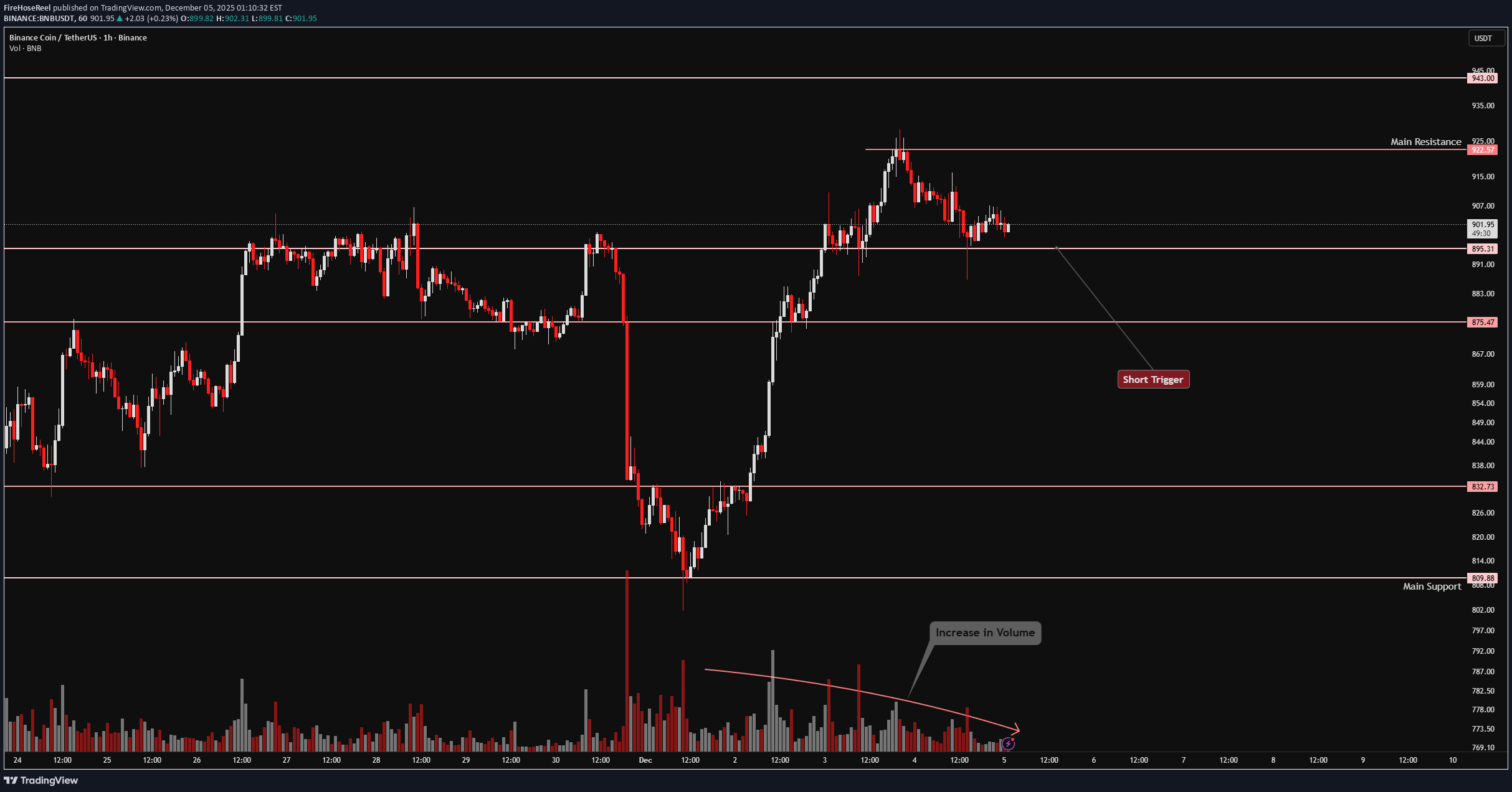 فروشBNB،تکنیکال،FireHoseReel