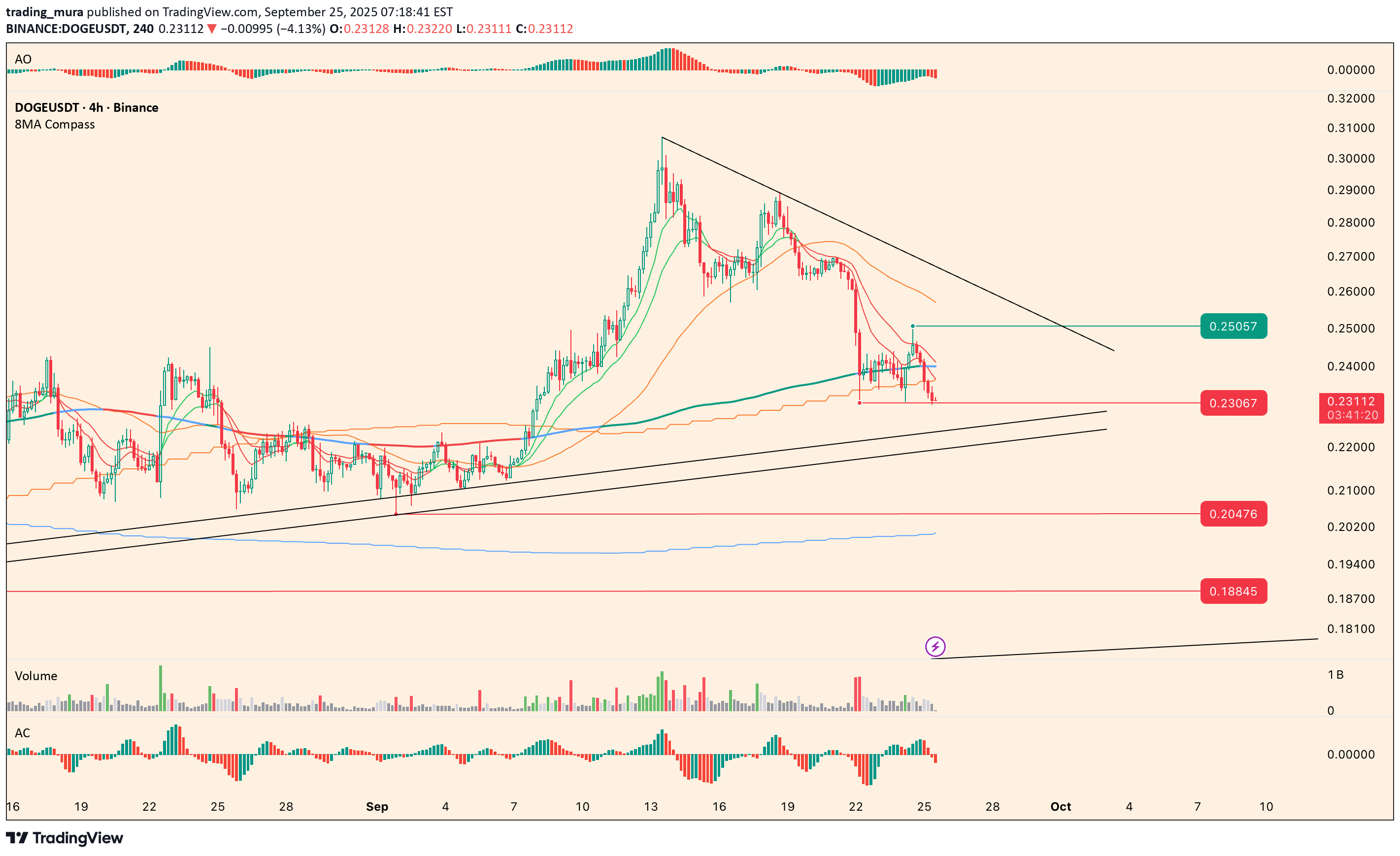 DOGE،التحليل الفني،trading_mura