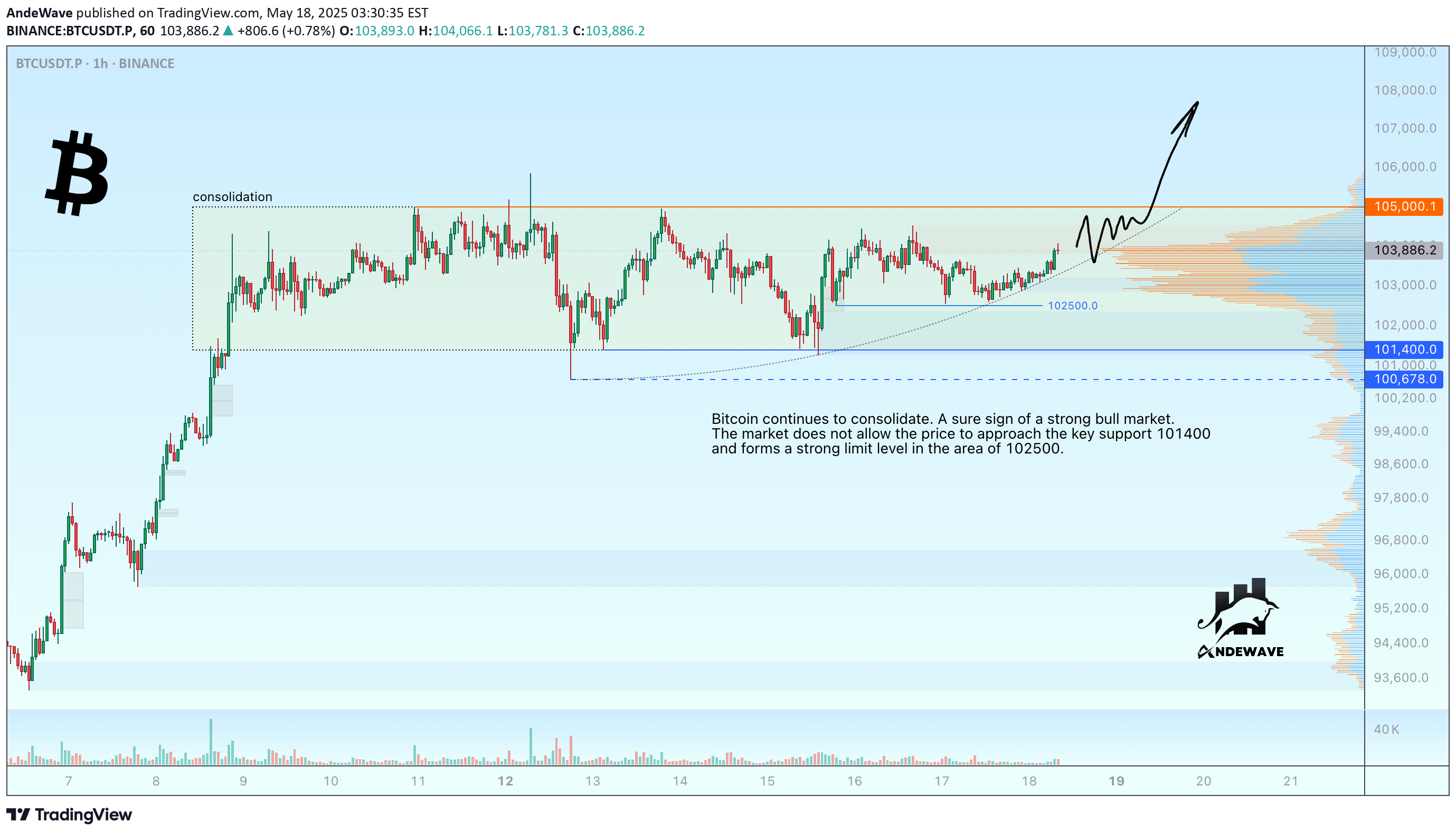 خریدBTC،تکنیکال،AndeWave