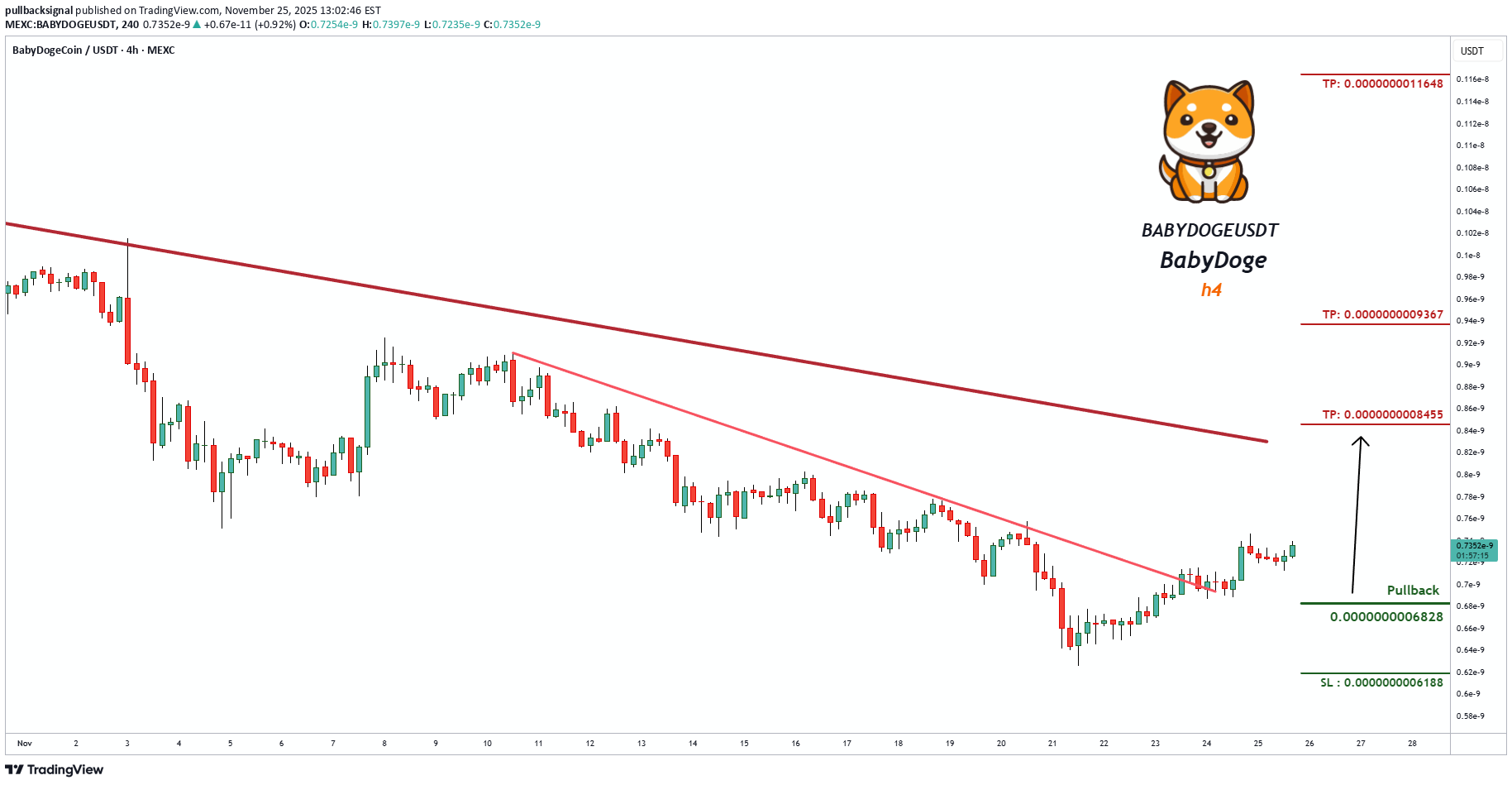 شراءBABYDOGE،التحليل الفني،pullbacksignal