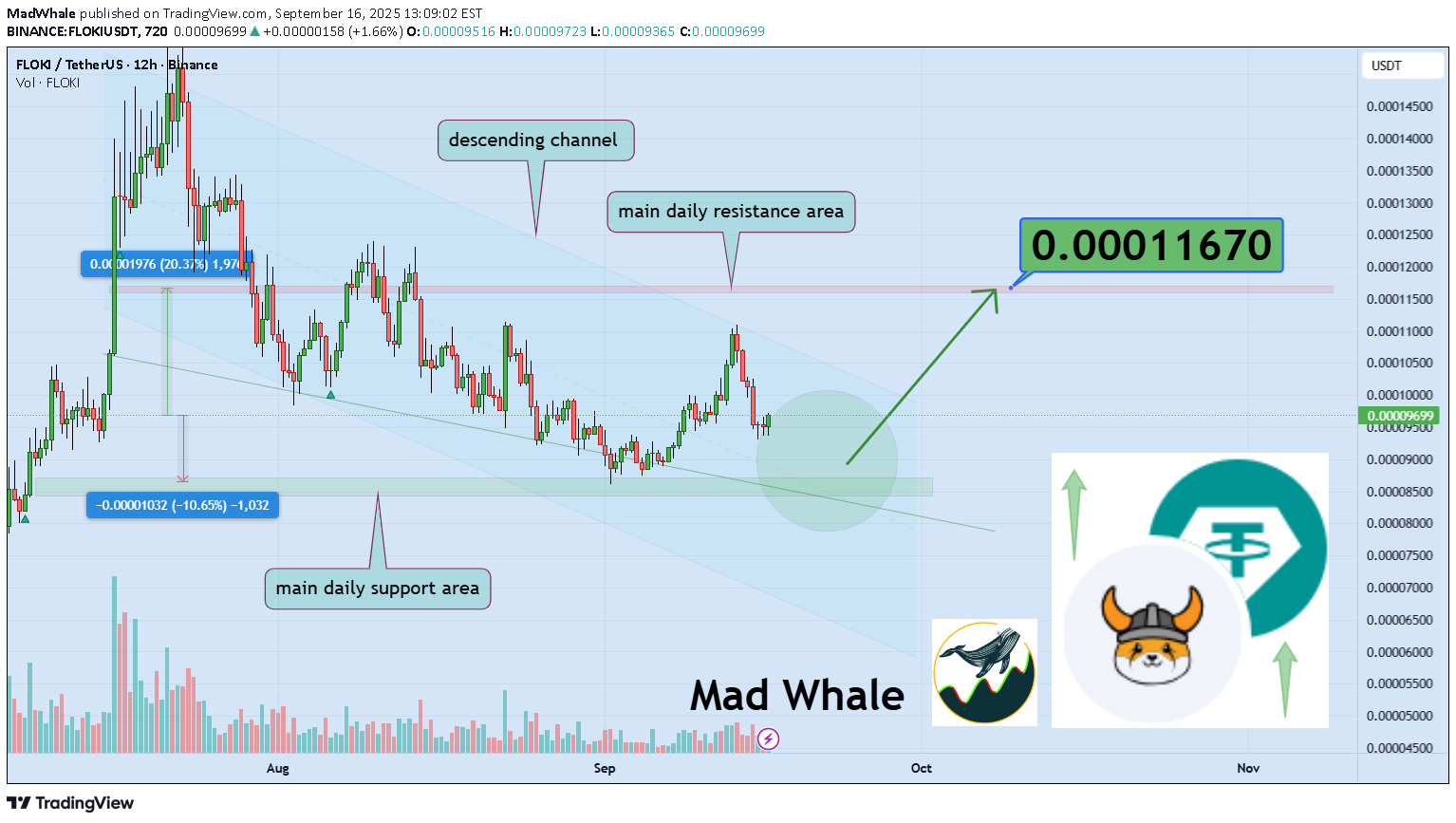 خریدFLOKI،تکنیکال،MadWhale