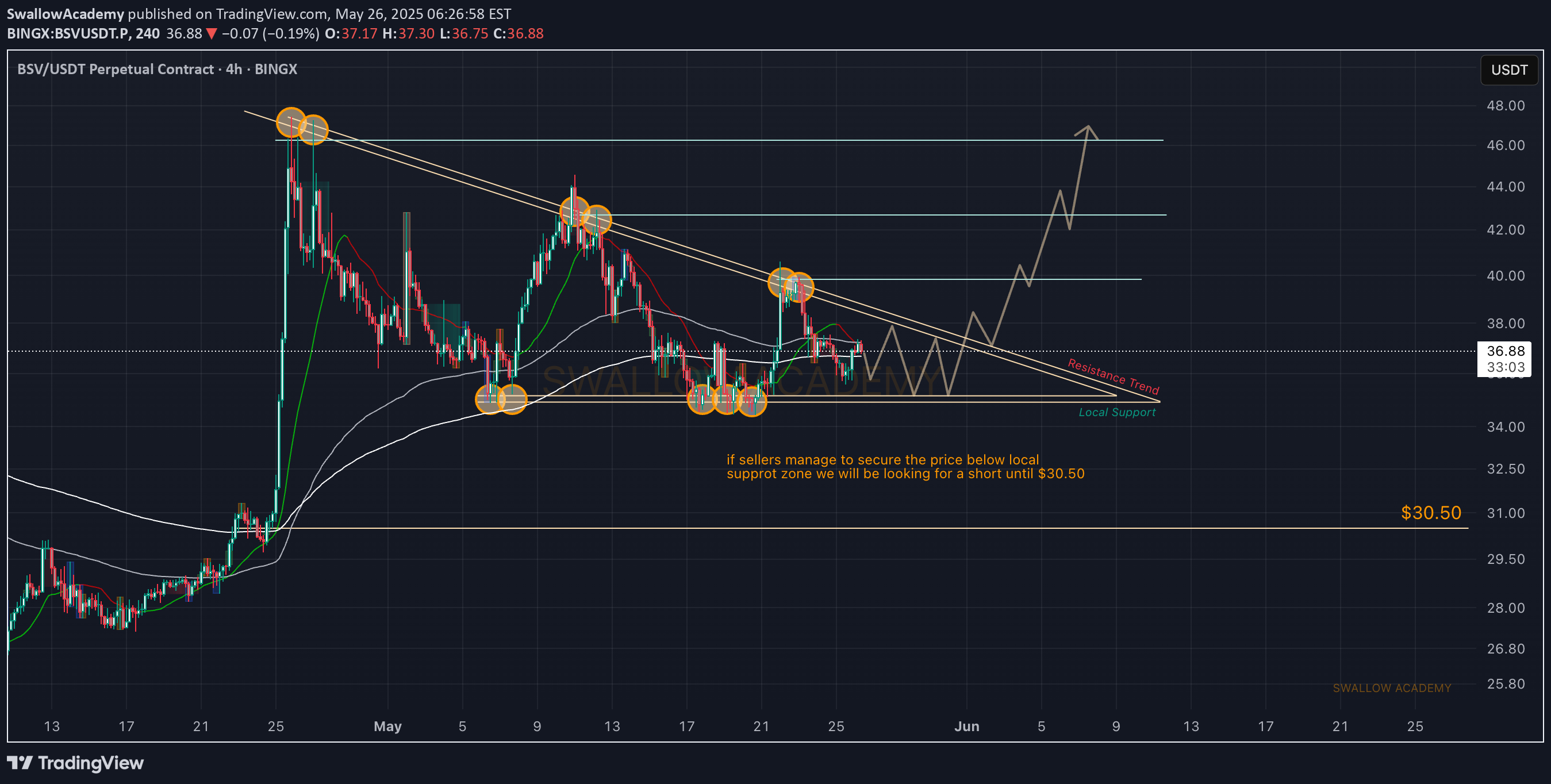 Bitcoin SV (BSV): Expecting Sideways Movement + Breakout